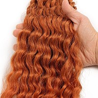 Ocean Wave Crochet Hair 22Inch Ombre Curly Braiding Crochet Hair Synthetic Wavy Crochet Hair Extensions For Women 6Packs 30