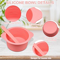 Silicone Wax Warmer Liners With Spatula Sticks 2 Pcs Nonstick Reusable Wax Melt Bowls For Hair Removal Blue Pink