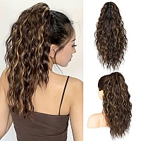 Seikea 18 Highlight Ponytail Extension Pt002 Tia Claw Long Multi Layered Fluffy Thick Wavy Jaw Clip In Fake Pony Tails Fake Ha