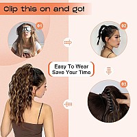 Seikea 18 Highlight Ponytail Extension Pt002 Tia Claw Long Multi Layered Fluffy Thick Wavy Jaw Clip In Fake Pony Tails Fake Ha