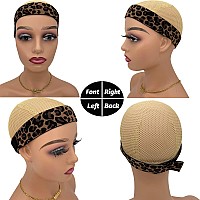 Atimiaza 3 Pcs Elastic Bands For Wigs Lace Melting Edge Wrap To Lay Edges Silver Leopard Black Pack