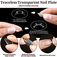 Febsnow Short Square Nail Tips 1000Pcs Soft Square Gel Nail Tips Acrylic Nails Full Cover Flake Nail Tips 10Sizes With Clear Pl