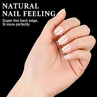 Febsnow Short Square Nail Tips 1000Pcs Soft Square Gel Nail Tips Acrylic Nails Full Cover Flake Nail Tips 10Sizes With Clear Pl