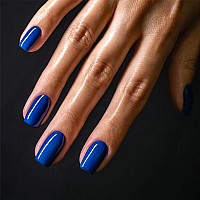 Sapphire Blue Press On Nails Medium Short Square Xcreando Salon Like Coffin Fake Nails With Solid Color Seamless Soft Gel Stick