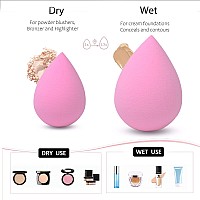 7Pcs Makeup Sponge And 1 Bottle And 1 Sponge Holder Beauty Sponge Blender Set For Blending Foundation Cream And Powder Light