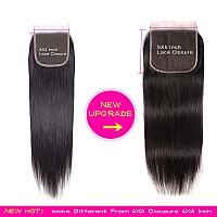 Selina 5X5 Closure Brazilian Straight Closure 5X5 Lace Closure Human Hair Unprocessed Human Hair Brazilian Virgin Hair Free Part