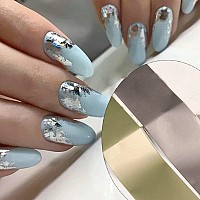 Metallic Nail Foil Transfer Stickers Gold Nail Art Stickers Holographic Foils Vintage Matte Rose Gold Design Nail Foil Adhesive