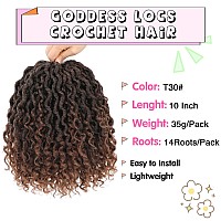 Fulcrum Goddess Locs Crochet Hair 10 Inch 8 Packs New Faux Locs Crochet Hair For Black Women Crochet Locs With Curly Ends 10I