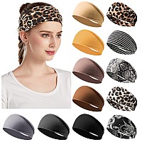 Jesries Headbands For Women Non Slip Turban Hair Wrap Elastic Hair Bands Workout Running Headwrap Sweat Yoga Head Bands For Girl