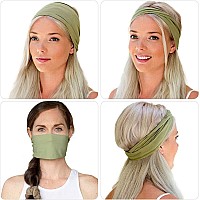 Jesries Headbands For Women Non Slip Turban Hair Wrap Elastic Hair Bands Workout Running Headwrap Sweat Yoga Head Bands For Girl