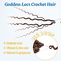 Forevery Faux Locs Crochet Hair 12 Inch Goddess Locs Crochet Hair 6 Packs Prelooped Crochet Hair For Black Women Ginger Crochet