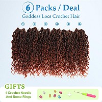 Forevery Faux Locs Crochet Hair 12 Inch Goddess Locs Crochet Hair 6 Packs Prelooped Crochet Hair For Black Women Ginger Crochet