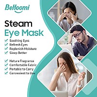 Behoomi 30Packs Steam Eye Mask Heated Eye Mask Warm Compress For Eyes Self Heating Disposable Eye Masks Sleep Mask For Home