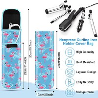 Shappy 2 Pieces Flat Iron Case Heat Resistant Travel Bag Curling Iron Organizers And Storage Neoprene Straightener Holder And Si