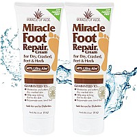 Miracle Foot Repair Cream 4 Oz Repairs Dry Cracked Heels And Feet Diabeticsafe 60 Pure Ultra Aloe Moisturizes Softens And