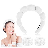 Spa Makeup Headband For Washing Face Sponge Skincare Face Wash Headbands For Women Girls Bubble Soft Terry Towel Cloth Hair B