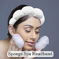 Spa Makeup Headband For Washing Face Sponge Skincare Face Wash Headbands For Women Girls Bubble Soft Terry Towel Cloth Hair B