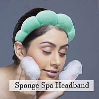 Sponge Spa Headband For Washing Face 1 Pack Makeup Headbands For Women Girls Wash Spa Yoga Sports Shower Head Band Terry Towel