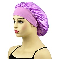 Satin Bonnet Hair Bonnet Silk Bonnet for Sleeping Curly Hair Satin Sleep Caps for Women Large Satin Bonnet Night Sleep Caps