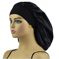 Silk Bonnet For Sleeping Women Long Hair Bonnet Satin Bonnet Hat Extra Large Sleep Cap For Braids Xl Shower Silk Night Cap