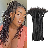 12 Inch Loc Extension Human Hair 06Cm Width 100 Permanent Huamn Hair Dreadlocks Extension Can Be Dyed Bleached Curled Handmade