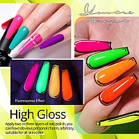 Ur Sugar Neon Gel Nail Polish Set 12 Colors Hot Pink Orange Yellow Green Blue Red Purple Neon Pastel Color Spring Summer Nail P