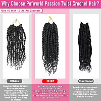 9 Packs Pretwisted Passion Twist Hair 10 Inch Passion Twist Crochet Hair Ombre Brown Pre Looped Bohemian Short Passion Twist Cr