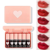 6 Colors Lip Tint Stain Setkorean Lip Gloss Lip Tint Stain Mini Liquid Lipstick Multiuse Lip And Cheek Tint Long Lasting Nons