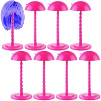 8 Pieces Wig Holder Wig Head Stand Wig Stand For Styling 138 Inch Wigs Portable Hat Display Stand Travel Wig Holder For Multip