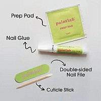 Paintlab Press On Nails 30 Piece Fake Nails With Glue Nail File Prep Pad Cuticle Stick Non Toxic Cruelty Free Long L