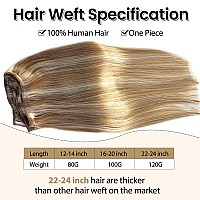 Hand Tied Weft Hair Extensions Human Hair Bundles Caramel Blonde To Bleach Blonde Sew In Hair Bundles Invisible Beaded Weft Exte