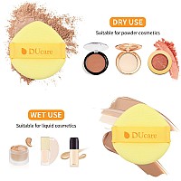 Ducare Foundation Brush With Makeup Sponges Puff Flat Top Kabuki Brush For Liquid Blending Mineral Powder Buffing Stippling