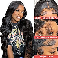 Doiwile 28 Inch Lace Front Wigs Human Hair 13X4 Hd Transparent Lace Front Wigs Human Hair Pre Plucked With Baby Hair Glueless Bo