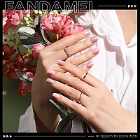 Fandamei Press On Nails Short 24 Packs 576Pcs Small Short Round Press On Nails 24 Glossy Color Small Fake Nails Glue On Nails