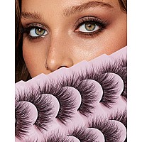 Jiocolor Lashes Fluffy Lashes 15Mm Dramatic Long Eyelashes Wispy Natural Look Lashes Soft Faux Mink Eyelashes 3D False Lashes 7