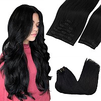 Goo Goo Clip In Hair Extensions Real Human Hair Remy Human Hair Extensions Clip Ins For Women Natural Human Hair 22Inch 150G