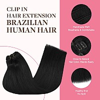 Goo Goo Clip In Hair Extensions Real Human Hair Remy Human Hair Extensions Clip Ins For Women Natural Human Hair 22Inch 150G