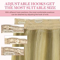 Goo Goo Wire Hair Extensions Human Hair 1622 Light Blondewith Mix Golden Blonde Highlighted 20Inch 140G Invisible Wire Hair E