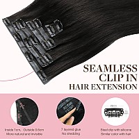 Goo Goo Clip In Hair Extensions Real Human Hair Remy Human Hair Extensions Clip Ins For Women Natural Human Hair 20Inch 110G