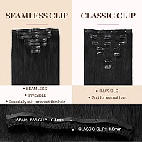 Goo Goo Clip In Hair Extensions Real Human Hair Remy Human Hair Extensions Clip Ins For Women Natural Human Hair 20Inch 110G