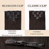 Goo Goo Clip In Hair Extensions Real Human Hair Remy Human Hair Extensions Clip Ins For Women Natural Human Hair 16Inch 110G