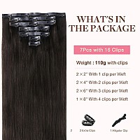 Goo Goo Clip In Hair Extensions Real Human Hair Remy Human Hair Extensions Clip Ins For Women Natural Human Hair 20Inch 110G