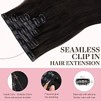 Goo Goo Clip In Hair Extensions Real Human Hair Remy Human Hair Extensions Clip Ins For Women Natural Human Hair 20Inch 110G