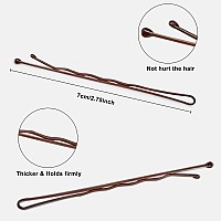 275 Large Bobby Pins Brown 240Pcs Extra Long Bobby Pins For Thick Hair Waved Hair Pin For Styling With Box