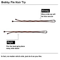 275 Large Bobby Pins Brown 240Pcs Extra Long Bobby Pins For Thick Hair Waved Hair Pin For Styling With Box