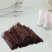 275 Large Bobby Pins Brown 240Pcs Extra Long Bobby Pins For Thick Hair Waved Hair Pin For Styling With Box