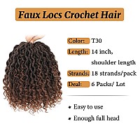 Forevery Goddess Locs Crochet Hair 14 Inch Faux Locs Crochet Hair 6 Packs Prelooped Crochet Hair For Black Women River Locs Cro