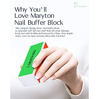 Maryton Professional Nail Buffer Block Ultimate Shine Nail Buffing Block With 4 Way Buffing Methods Smooth Buff Shine All