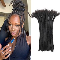 Loc Extensions Human Hair 14 Inch 100 Strands 06Cm Width Handmade Permanent Dreadlock Extensions For Women Men Can Be Dyedcur