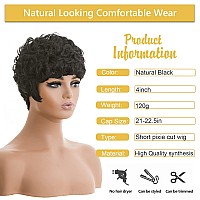 Docute Short Pixie Cut Wig For Black Women Short Afro Natural Black Pixie Wigs Short Pixie Wig Short Pixie Wigs For Black Women